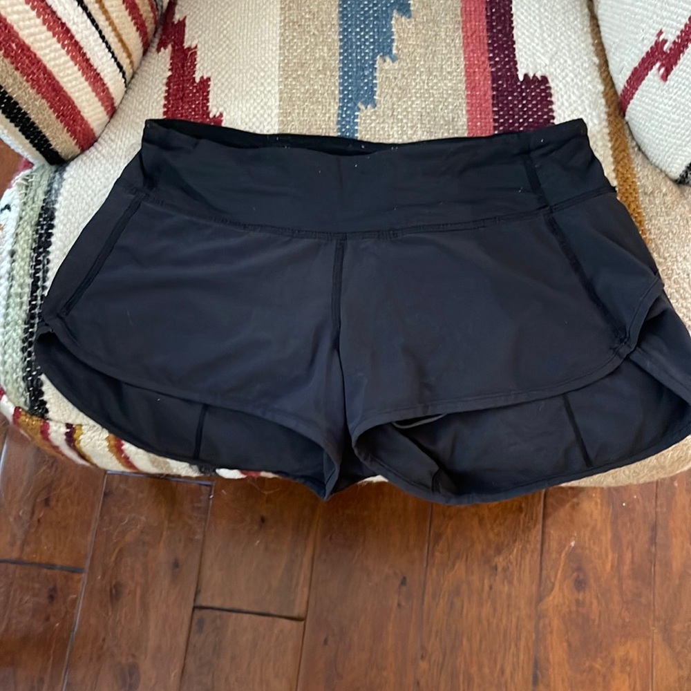 Black Lululemon shorts. Size 4.